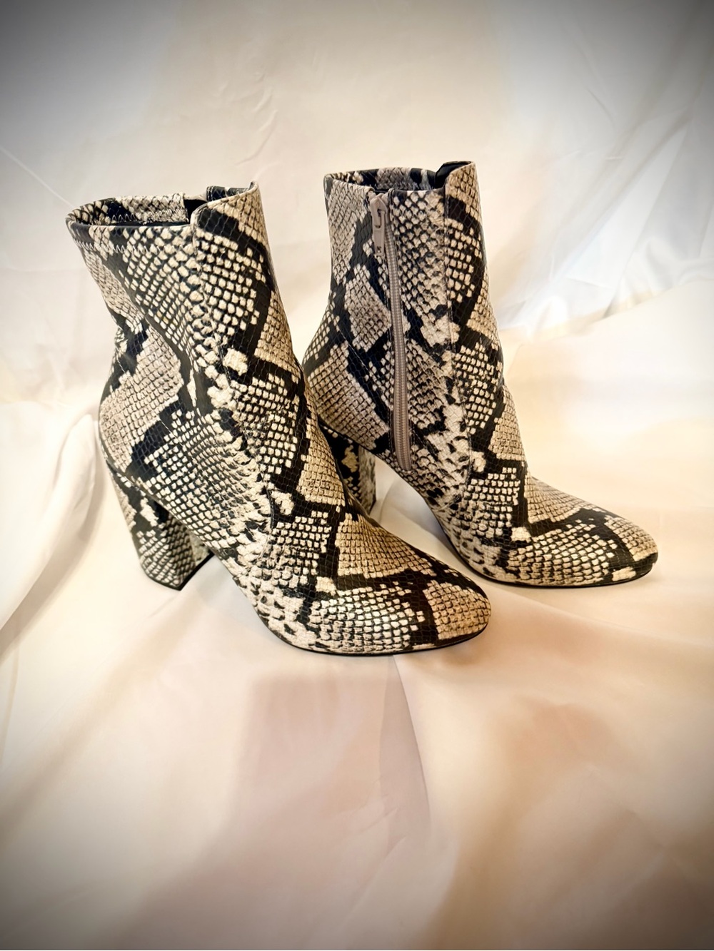 Aldo Snake Print Ankle Booties